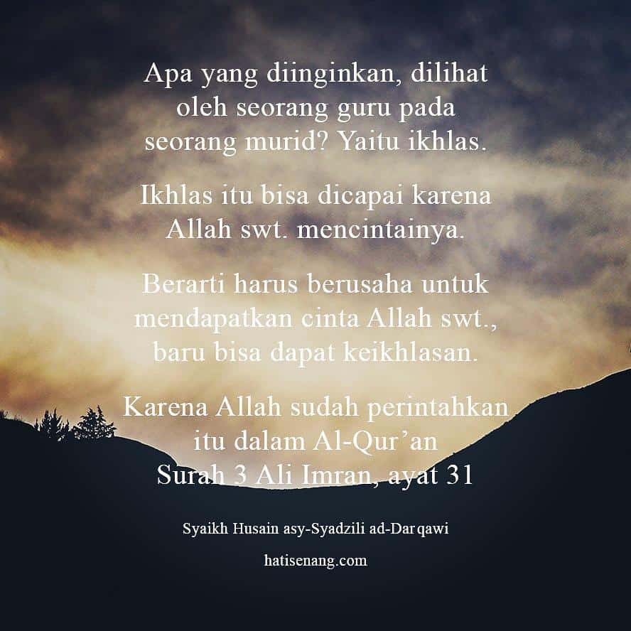 Ucapan Syaikh Husain Tentang Iklhas 001