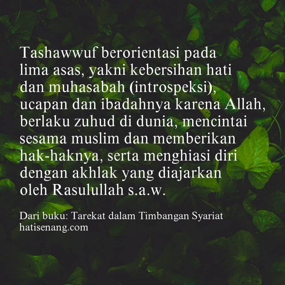 Ucapan Tentang Tashawwuf 013 - Dari buku: Tarekat dalam Timbangan Syariat
